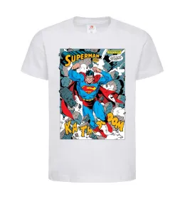 Детская футболка Superman poster Белый фото