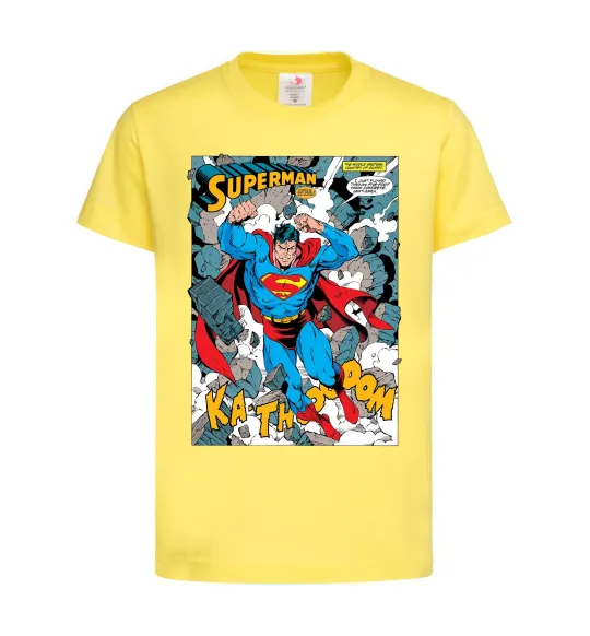 Детская футболка Superman poster Лимонный фото