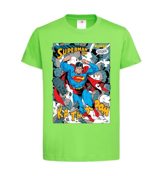 Детская футболка Superman poster Лаймовый фото