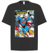 Футболка Оверсайз Superman poster Черный фото