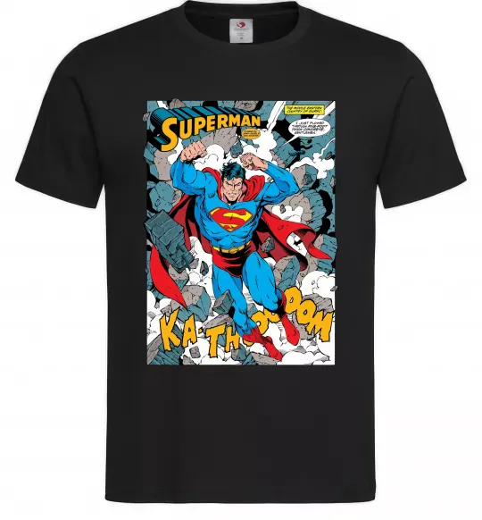 Мужская футболка Superman poster Черный фото