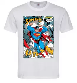 Мужская футболка Superman poster Белый фото