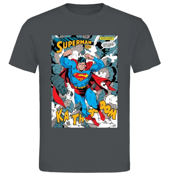 Мужская футболка Superman poster Графит фото
