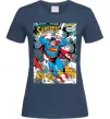 Женская футболка Superman poster Темно-синий фото