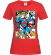 Женская футболка Superman poster Красный фото