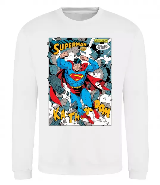 Свитшот Superman poster Белый фото