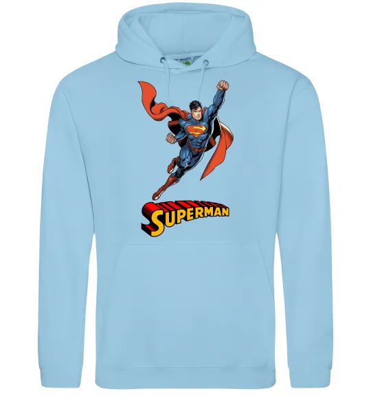 Мужская толстовка (худи) Superman retro Голубой фото