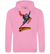 Женская толстовка (худи) Superman retro Розовый фото
