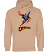 Женская толстовка (худи) Superman retro Песочный фото