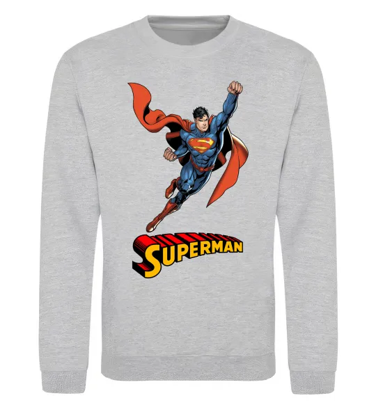 Свитшот Superman retro Серый меланж фото