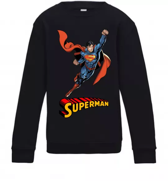 Детский Свитшот Superman retro Черный фото