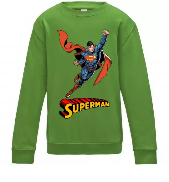 Детский Свитшот Superman retro Лаймовый фото