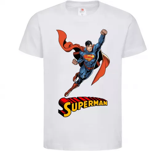 Дитяча футболка Superman retro Білий фото
