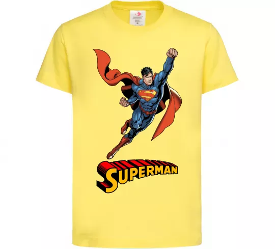 Дитяча футболка Superman retro Лимонний фото