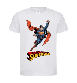 Детская футболка Superman retro Белый фото