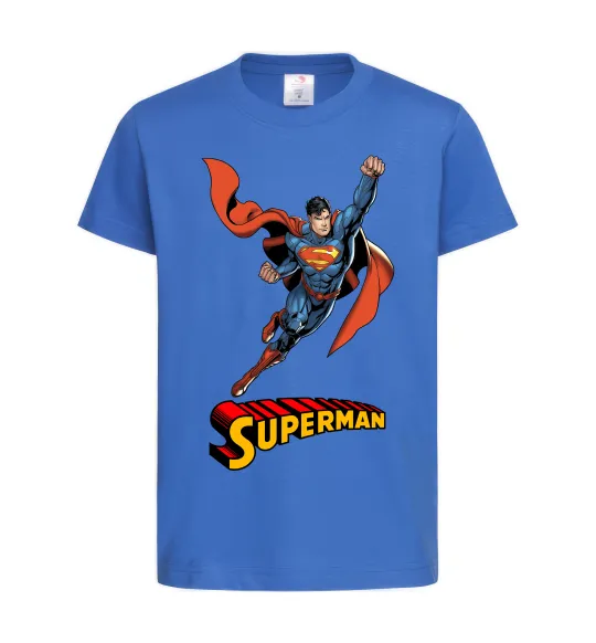 Детская футболка Superman retro Ярко-синий фото
