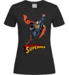 Жіноча футболка Superman retro Чорний фото