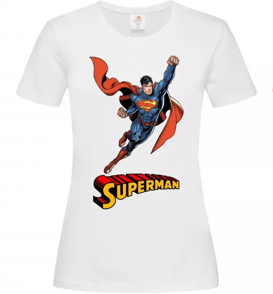 Жіноча футболка Superman retro Білий фото