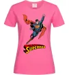 Жіноча футболка Superman retro Яскраво-рожевий фото