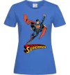 Жіноча футболка Superman retro Яскраво-синій фото