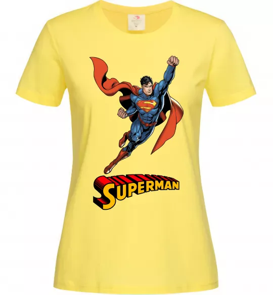 Жіноча футболка Superman retro Лимонний фото