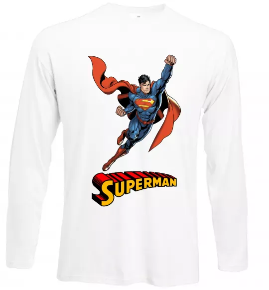 Лонгслив Superman retro Белый фото