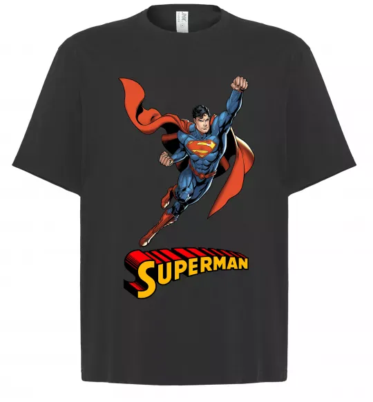 Футболка Оверсайз Superman retro Чорний фото