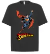 Футболка Оверсайз Superman retro Чорний фото