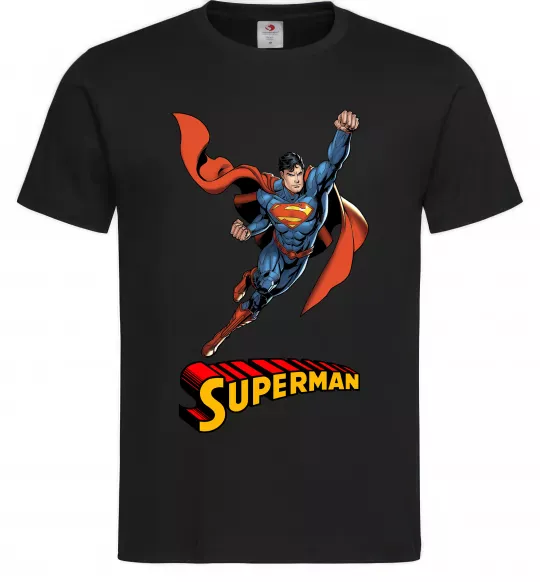Мужская футболка Superman retro Черный фото
