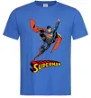 Мужская футболка Superman retro Ярко-синий фото