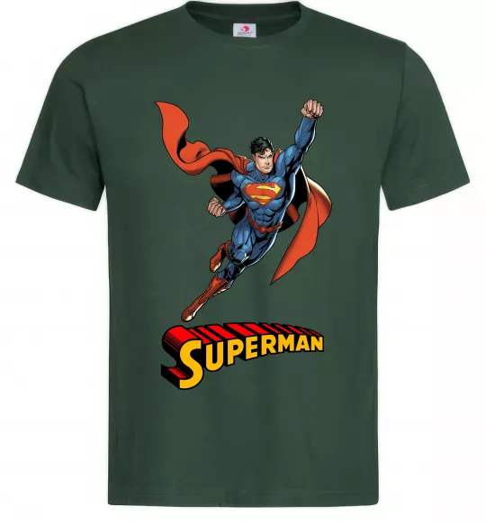 Мужская футболка Superman retro Темно-зеленый фото