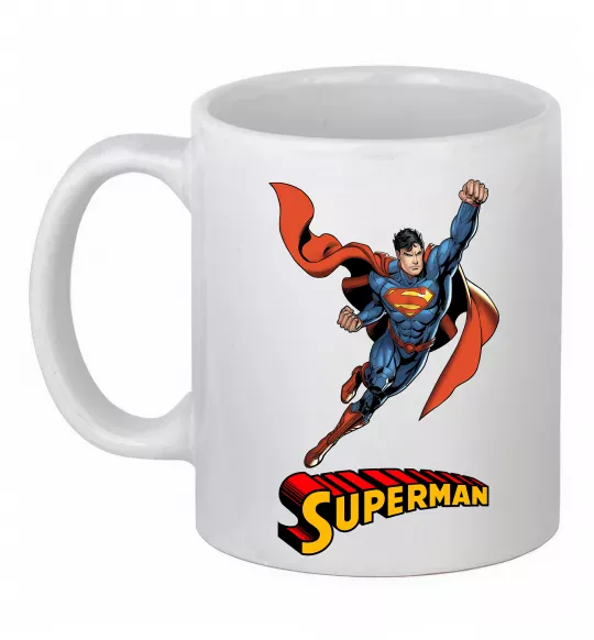 Чашка керамическая Superman retro Белый фото