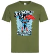 Мужская футболка The man of steel Оливковый фото