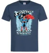 Мужская футболка The man of steel Темно-синий фото
