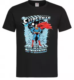 Мужская футболка The man of steel Черный фото
