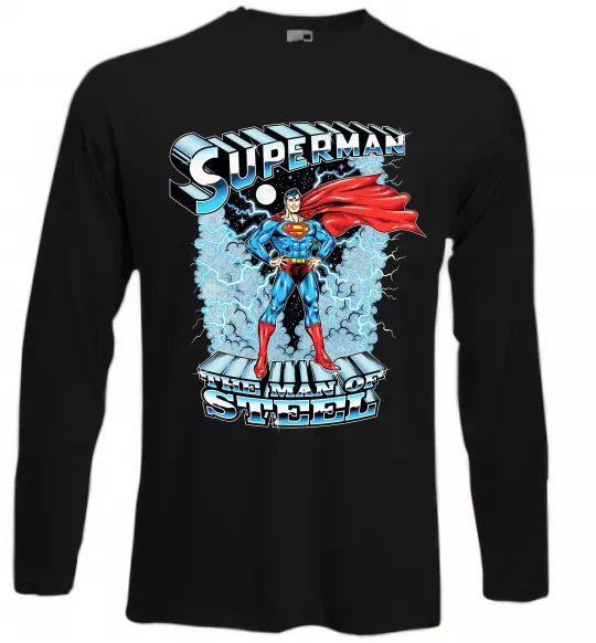 Лонгслив The man of steel Черный фото