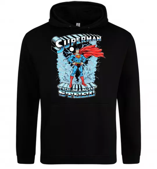 Жіноча толстовка (худі) The man of steel Чорний фото