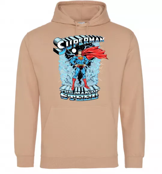 Жіноча толстовка (худі) The man of steel Пісочний фото