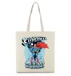 Еко-сумка The man of steel Бежевий фото