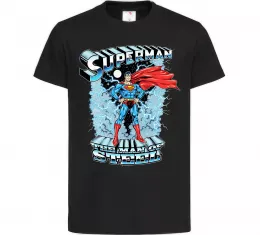 Дитяча футболка The man of steel Чорний фото