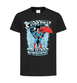 Детская футболка The man of steel Черный фото