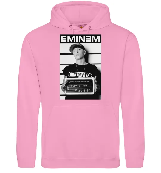 Женская толстовка (худи) Eminem in police Розовый фото