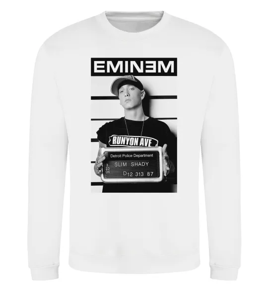 Свитшот Eminem in police Белый фото