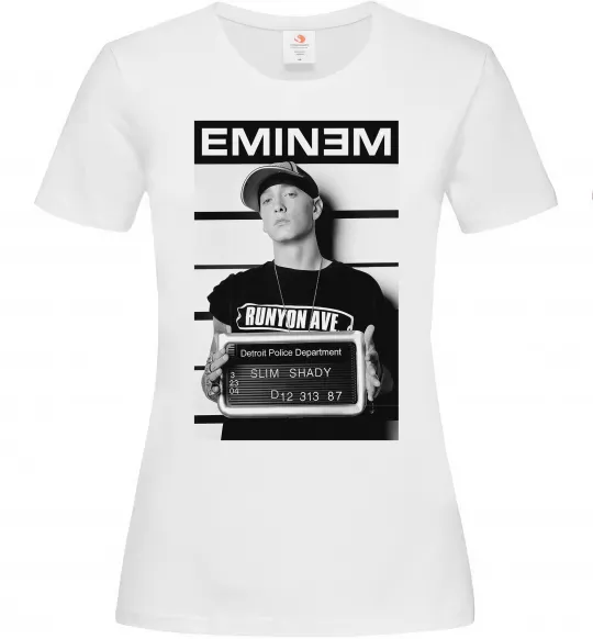 Женская футболка Eminem in police Белый фото