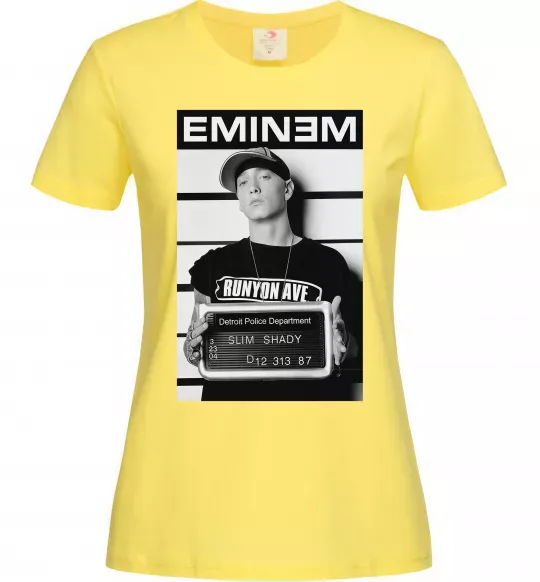 Женская футболка Eminem in police Лимонный фото