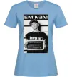 Женская футболка Eminem in police Голубой фото