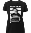 Женская премиум футболка Eminem in police Черный фото