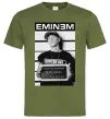 Мужская футболка Eminem in police Оливковый фото