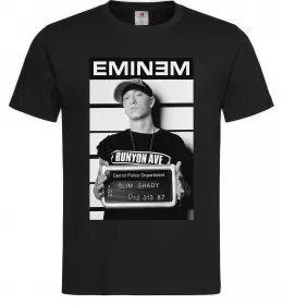 Мужская футболка Eminem in police Черный фото