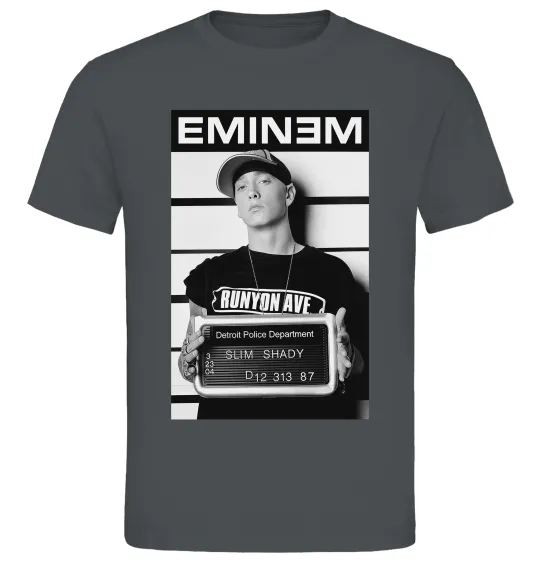 Мужская футболка Eminem in police Графит фото